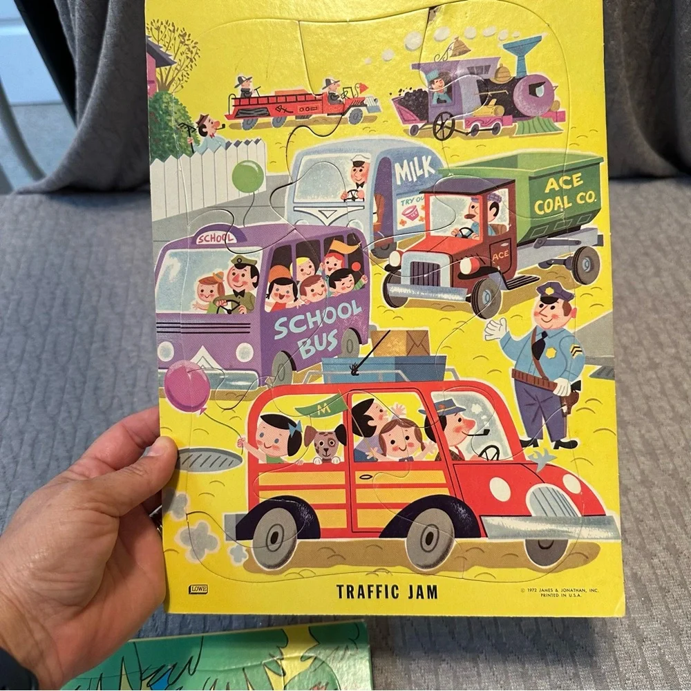 1972 Vintage Colorful Kids Puzzles